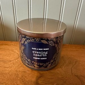 Bath and body works evening hearth three wick candle
